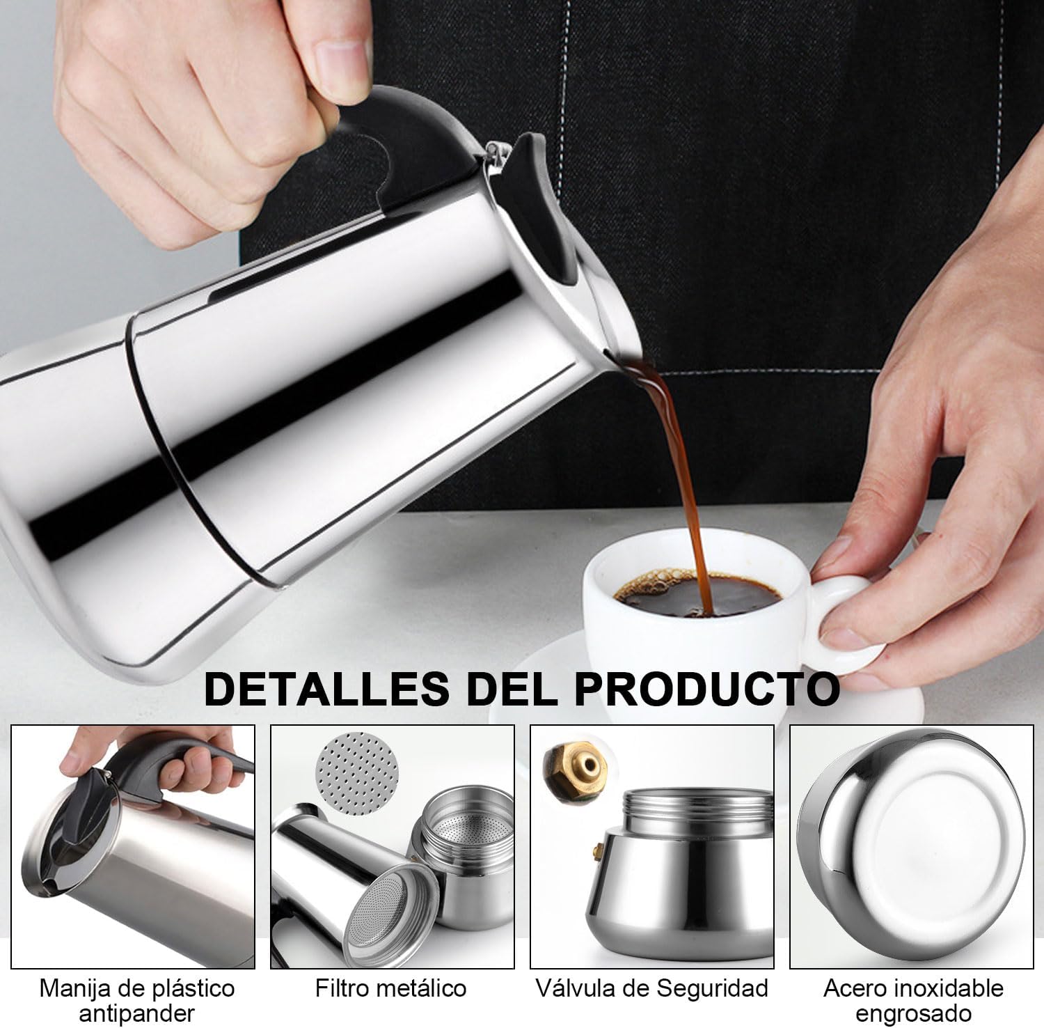 Miniatura 4 de Cafetera Italiana Expresso 6 Tazas